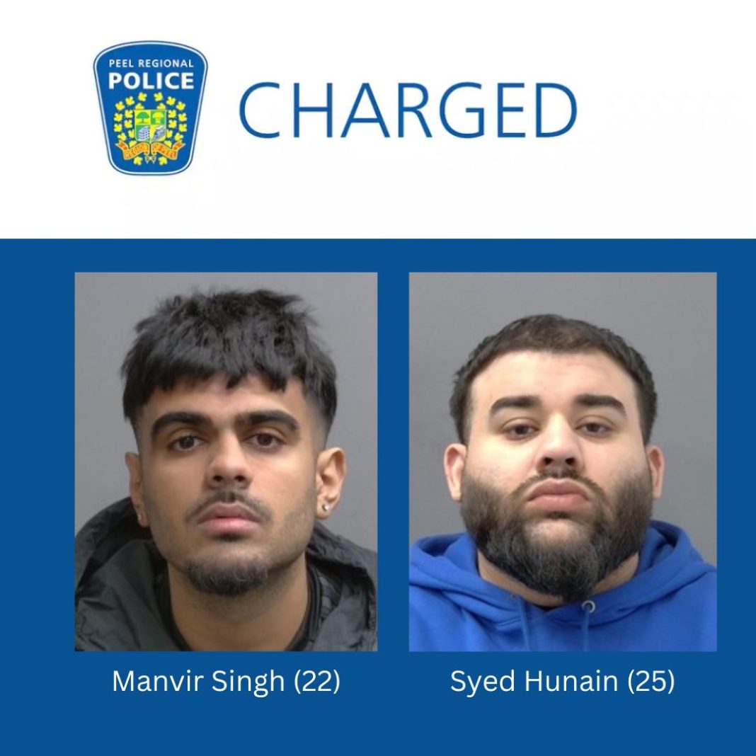 Manvir Singh, 22, and Syed Hunain, 25, Charged in Brampton Fake Taxi ...